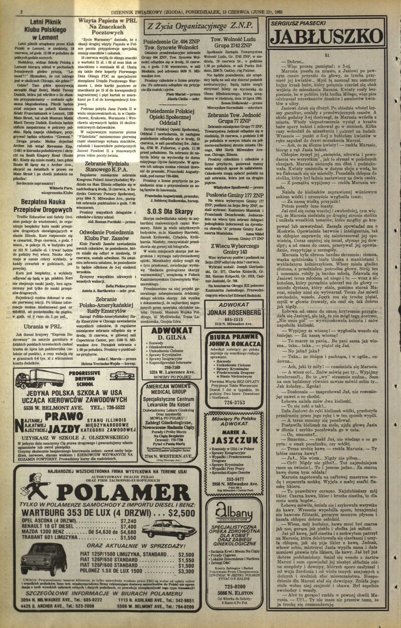 Dziennik Zwiazkowy z dn. 13 VI 1983 r., cały dokument w załączonym pliku .pdf