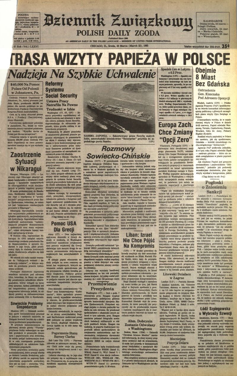 Dziennik Zwiazkowy z dn. 23 III 1983 r., cały dokument w załączonym pliku .pdf