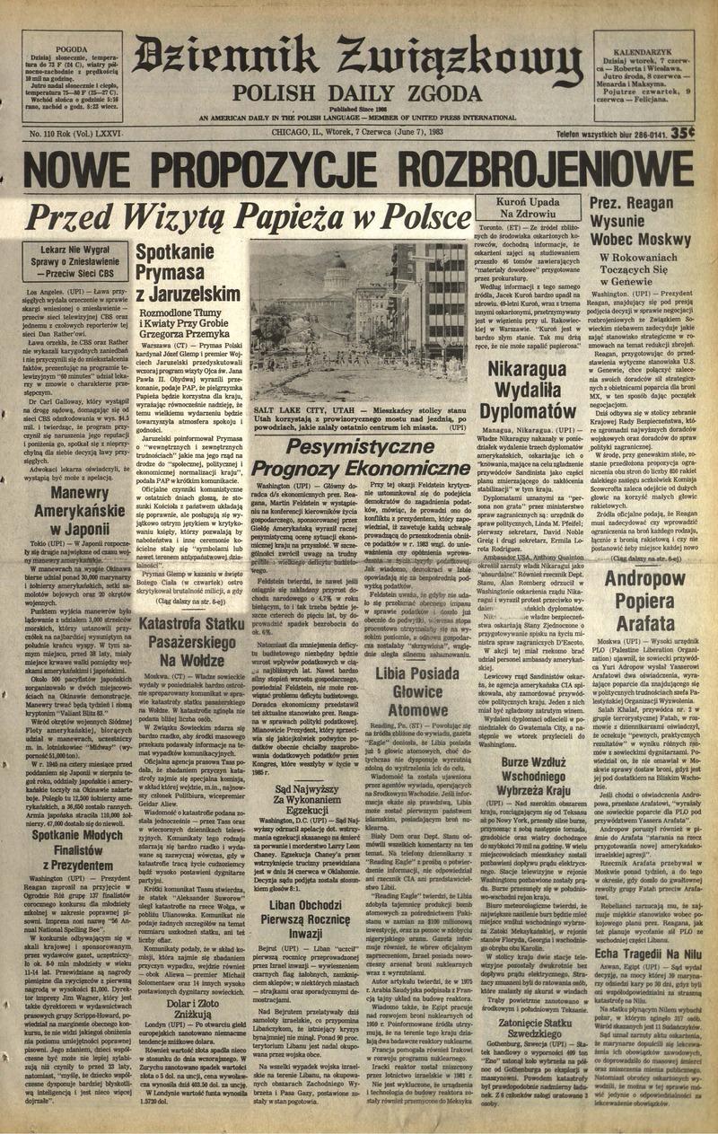 Dziennik Zwiazkowy z dn. 7 VI 1983 r., cały dokument w załączonym pliku .pdf
