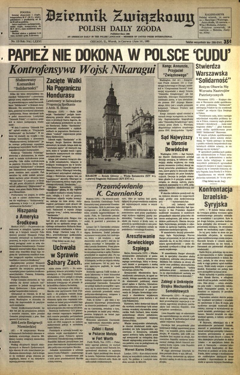Dziennik Zwiazkowy z dn. 14 VI 1983 r., cały dokument w załączonym pliku .pdf