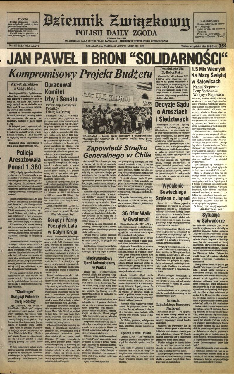 Dziennik Zwiazkowy z dn. 21 VI 1983 r., cały dokument w załączonym pliku .pdf