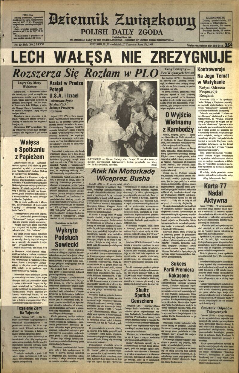Dziennik Zwiazkowy z dn. 27 VI 1983 r., cały dokument w załączonym pliku .pdf