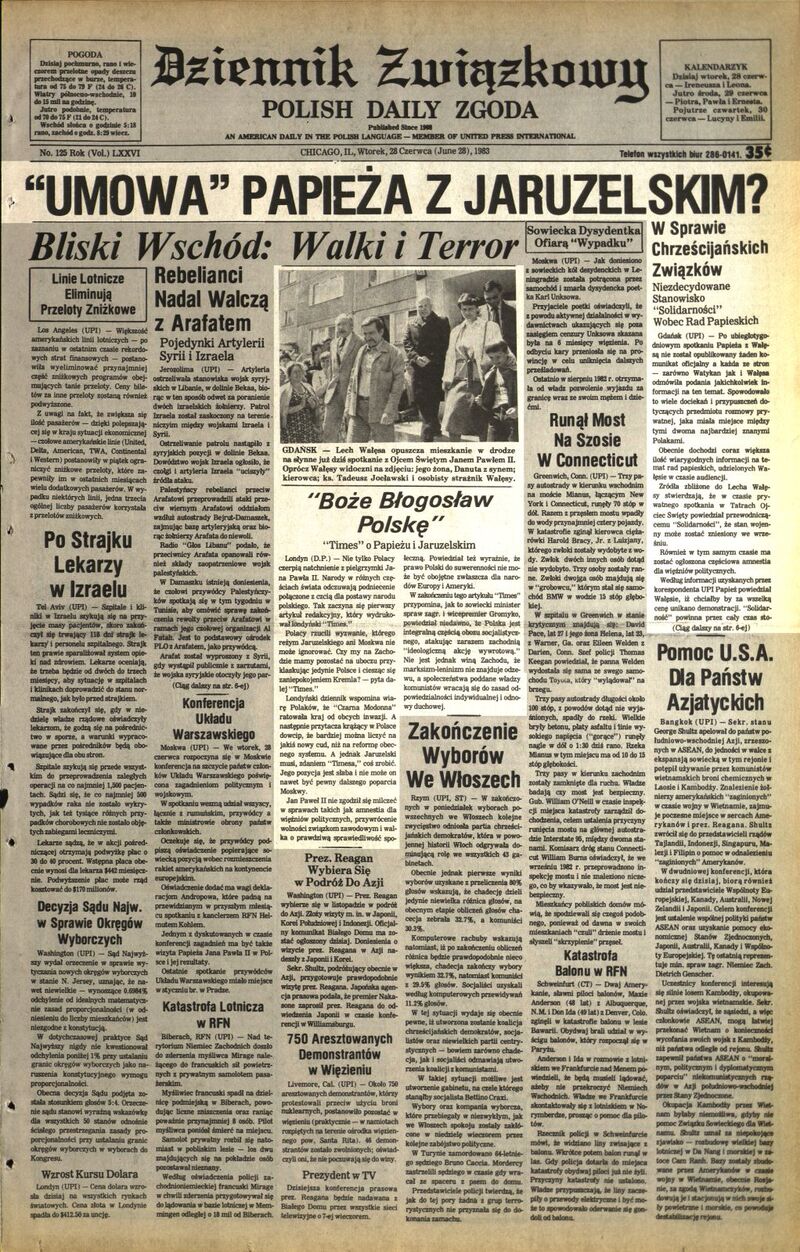 Dziennik Zwiazkowy z dn. 28 VI 1983 r., cały dokument w załączonym pliku .pdf