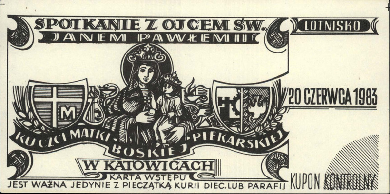 Pamiątki z uroczystości z udziałem Jana Pawła II w Katowicach w dn. 20 VI 1983 r., IPN Ka 030_177_t.2