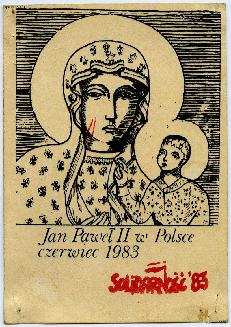 Grafika okolicznościowa w związku z pielgrzymką Jana Pawła II w 1983 r., IPN Bi 397/3, Zbiór: Janusz Skowroński