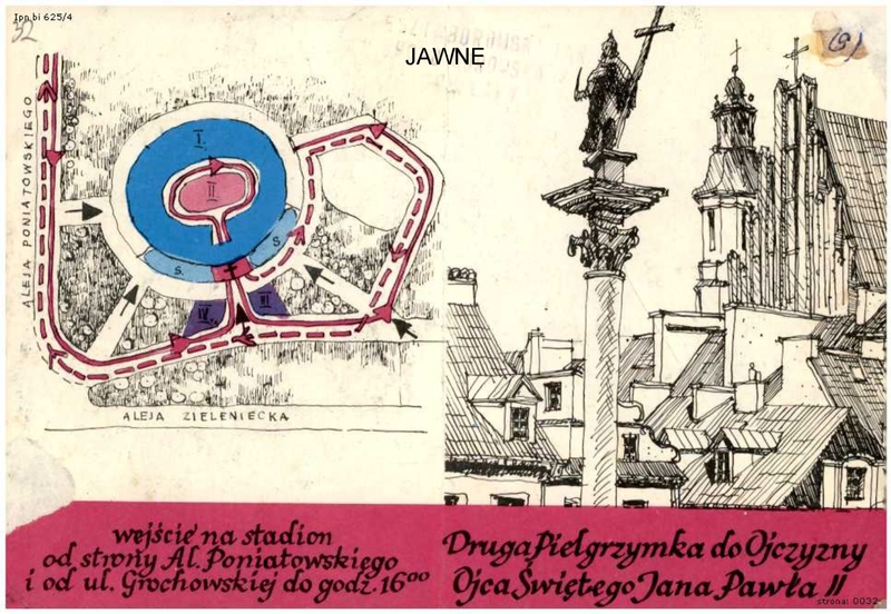 Zaproszenie na uroczystości z udziałem Jana Pawła II w Warszawie w dn. 17 VI 1983 r., IPN Bi 625/4, Kolekcja: Jan Beszta-Borowski