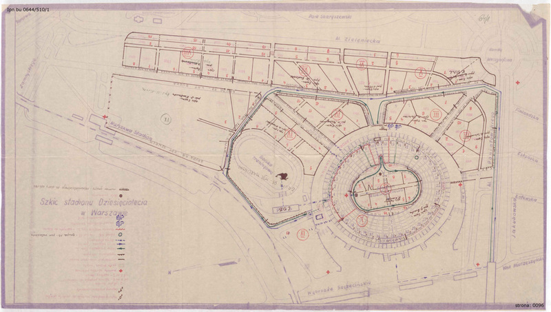 Plan zabezpiczenia mszy św. z udziałem Jana Pawła II na Stadionie Dziesięciolecia, IPN BU 0644/510 t.1 s.64